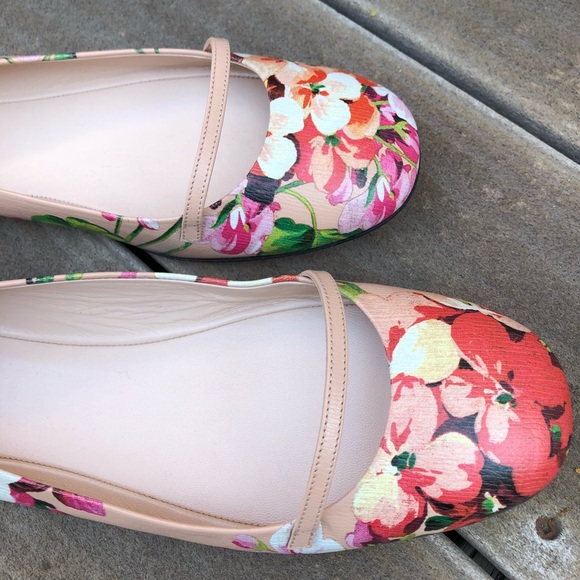 Authentic Gucci Mary Jane shangai floral shoes 10 - Picture 7 of 7